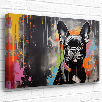 Frenchie Fizz  Deluxe Box Landscape Canvas Prints