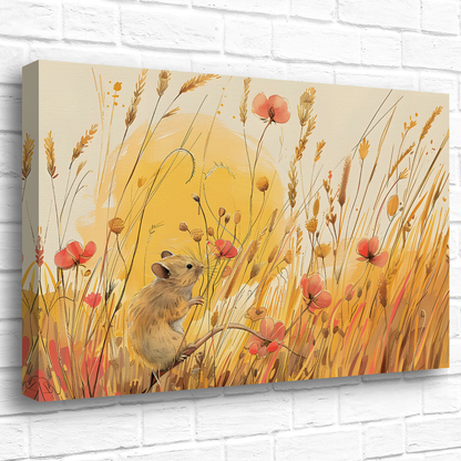 Meadow Mouse  Deluxe Box Landscape Canvas Prints