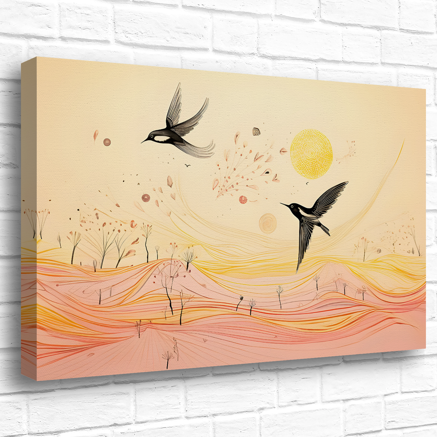 Harmony Of Swifts  Deluxe Box Landscape Canvas Prints