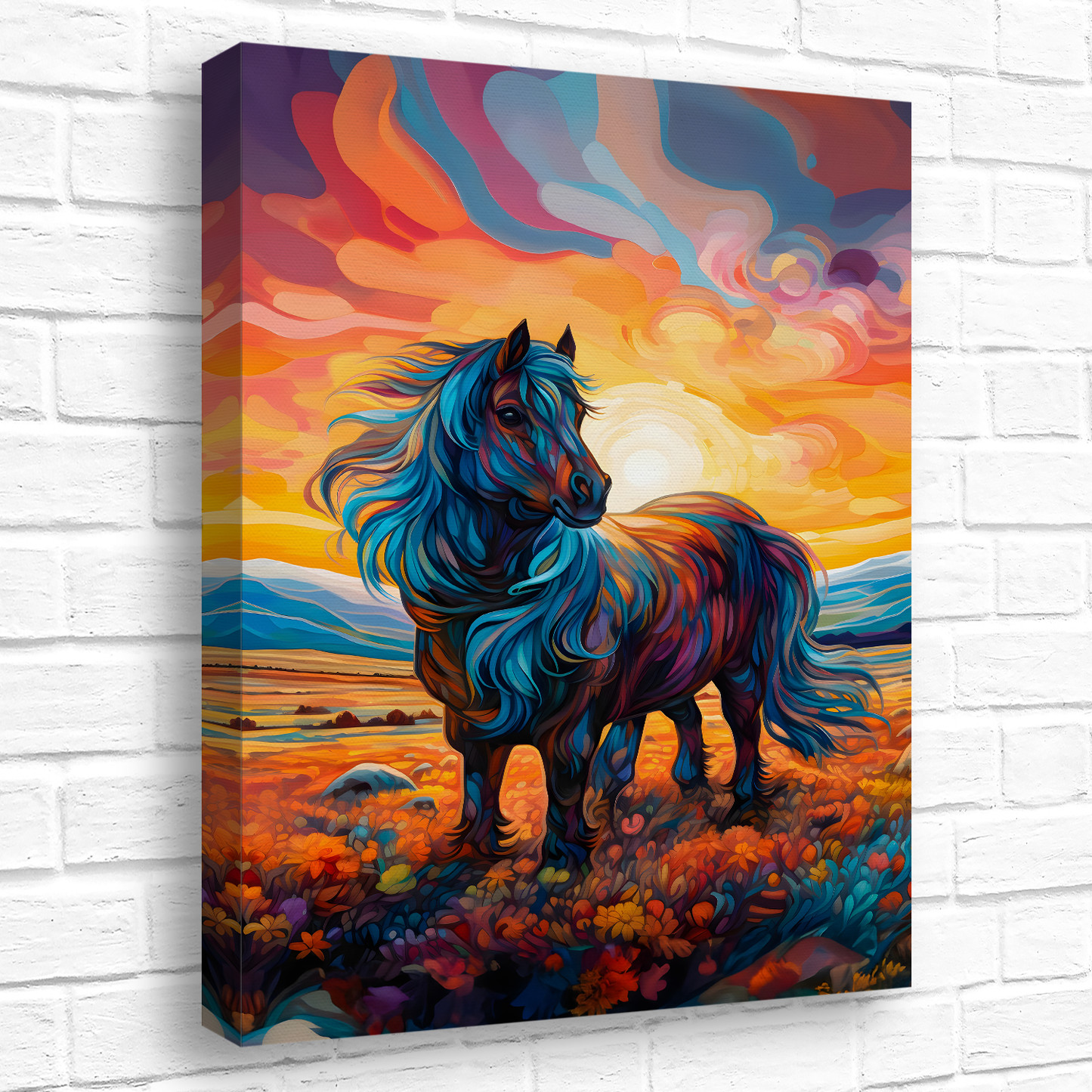 Shetland Pony Deluxe Box Portrait Canvas Print