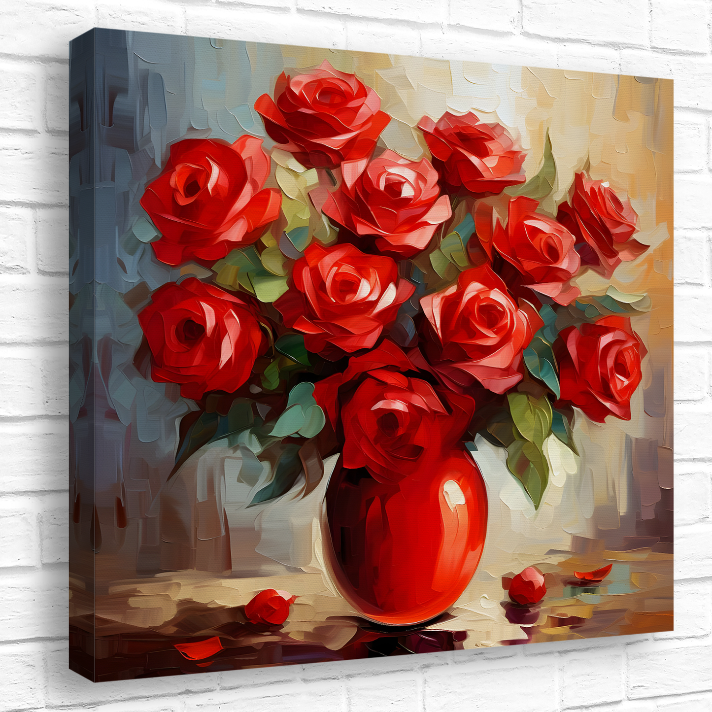 Vermilion Vitality Deluxe Box Square Canvas Prints