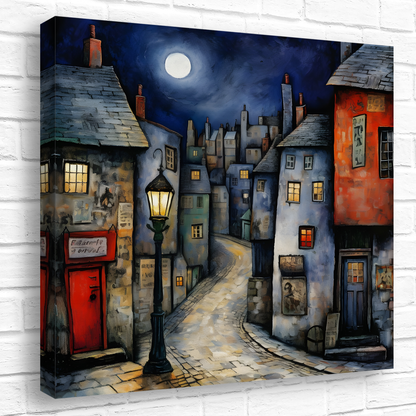 Moonlit Murmurs  Deluxe Box Square Canvas Prints