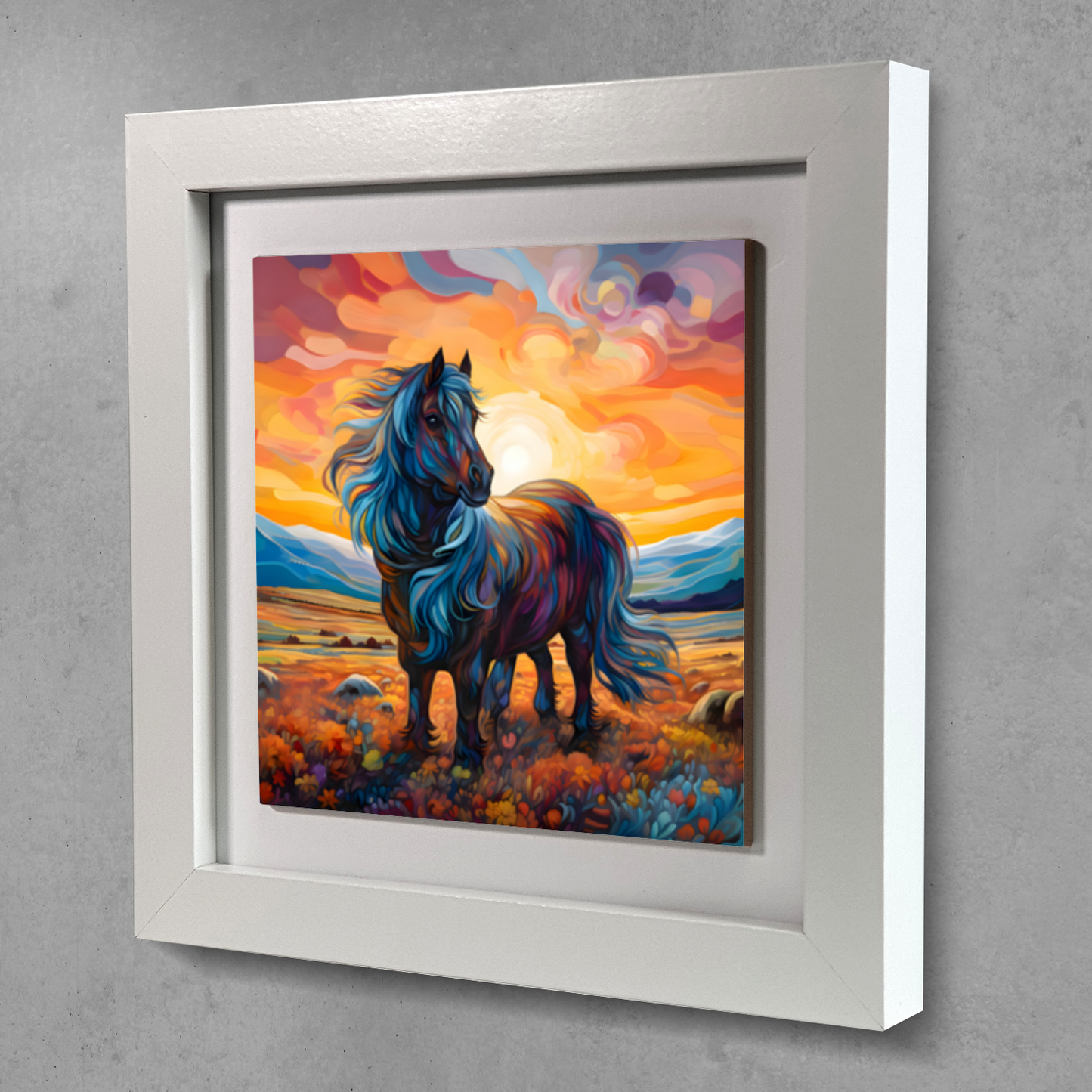 Shetland Pony Framed Ceramic Art Tile