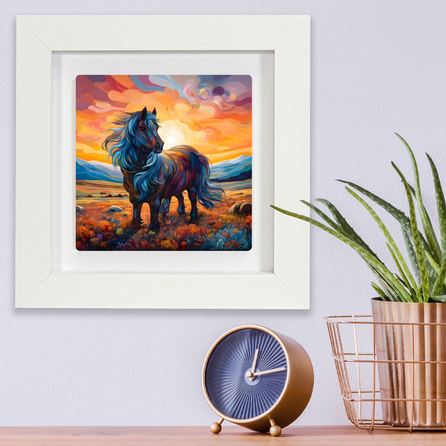 Shetland Pony Framed Ceramic Art Tile