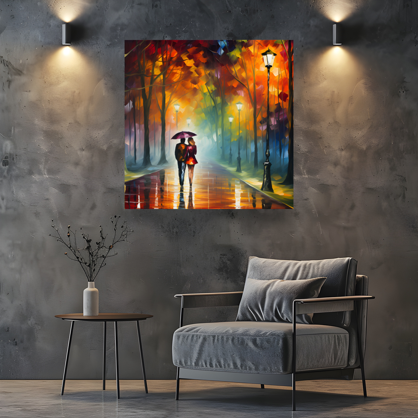 Autumnal Reflections Deluxe Box Square Canvas Print