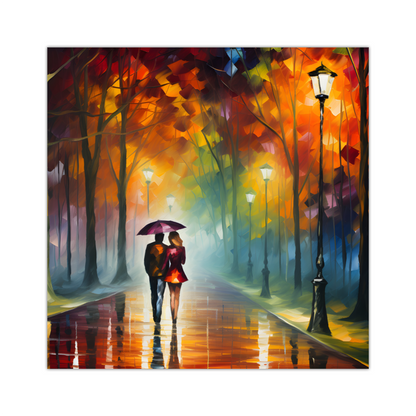 Autumnal Reflections Deluxe Box Square Canvas Print