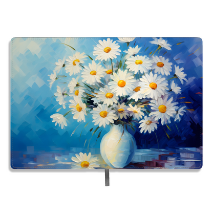 Sunlit Daisies in Blue Allover Printed Lined Journal