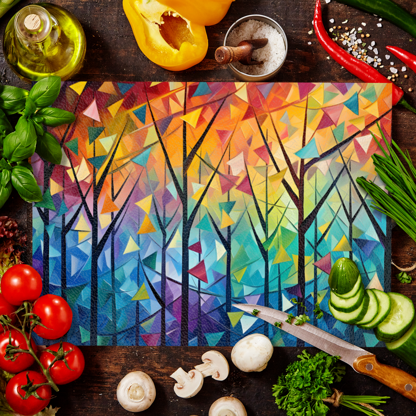 Forest Of Colour Textured Glass Chopping Boards