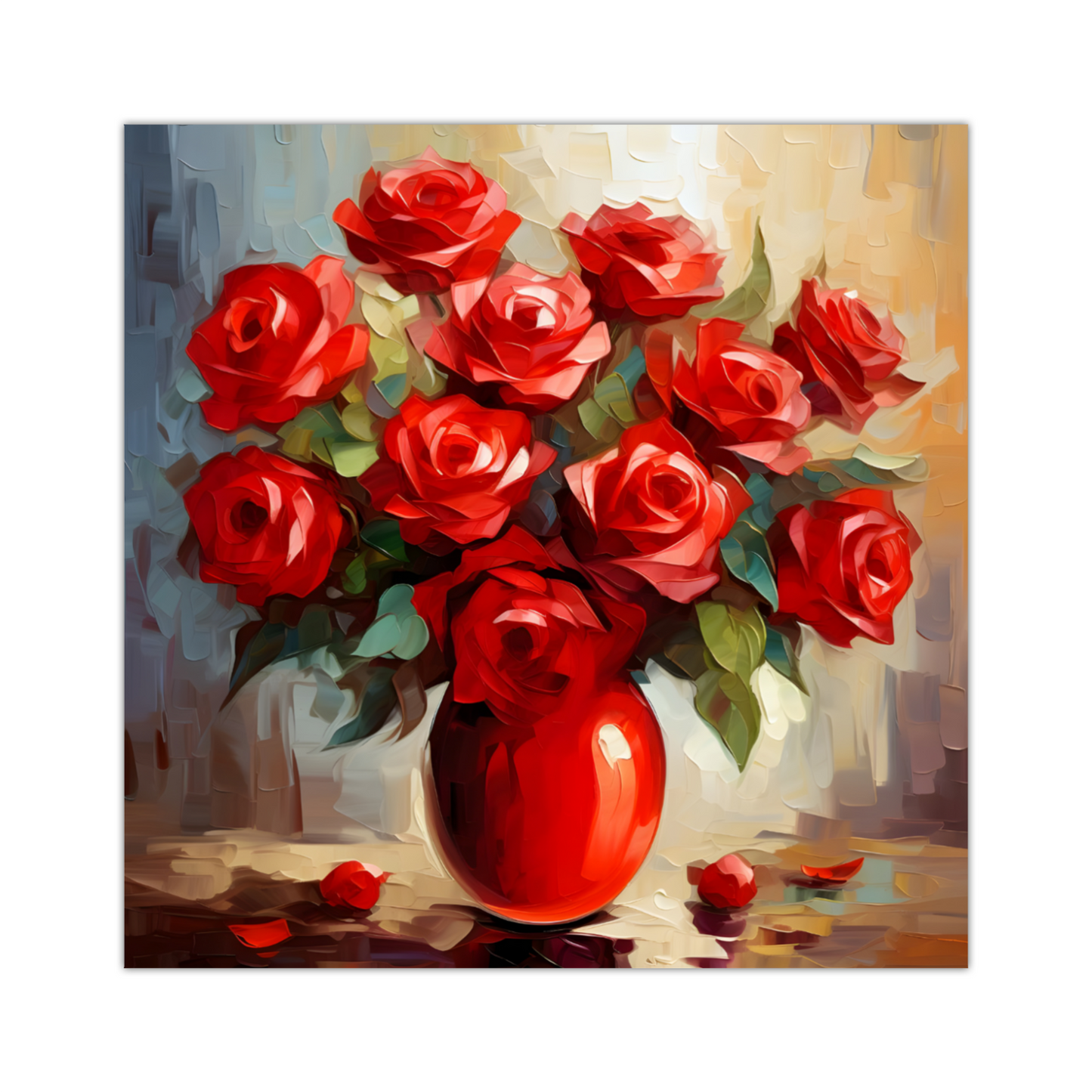 Vermilion Vitality Deluxe Box Square Canvas Prints