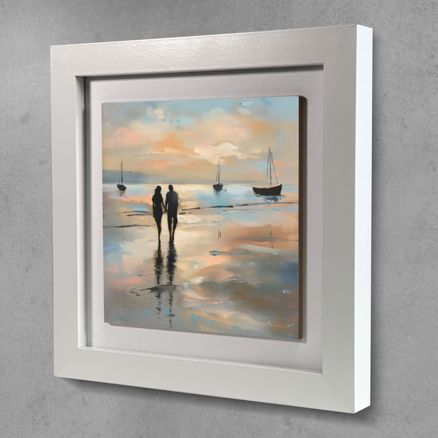 Twilight's Embrace Framed Ceramic Art Tile