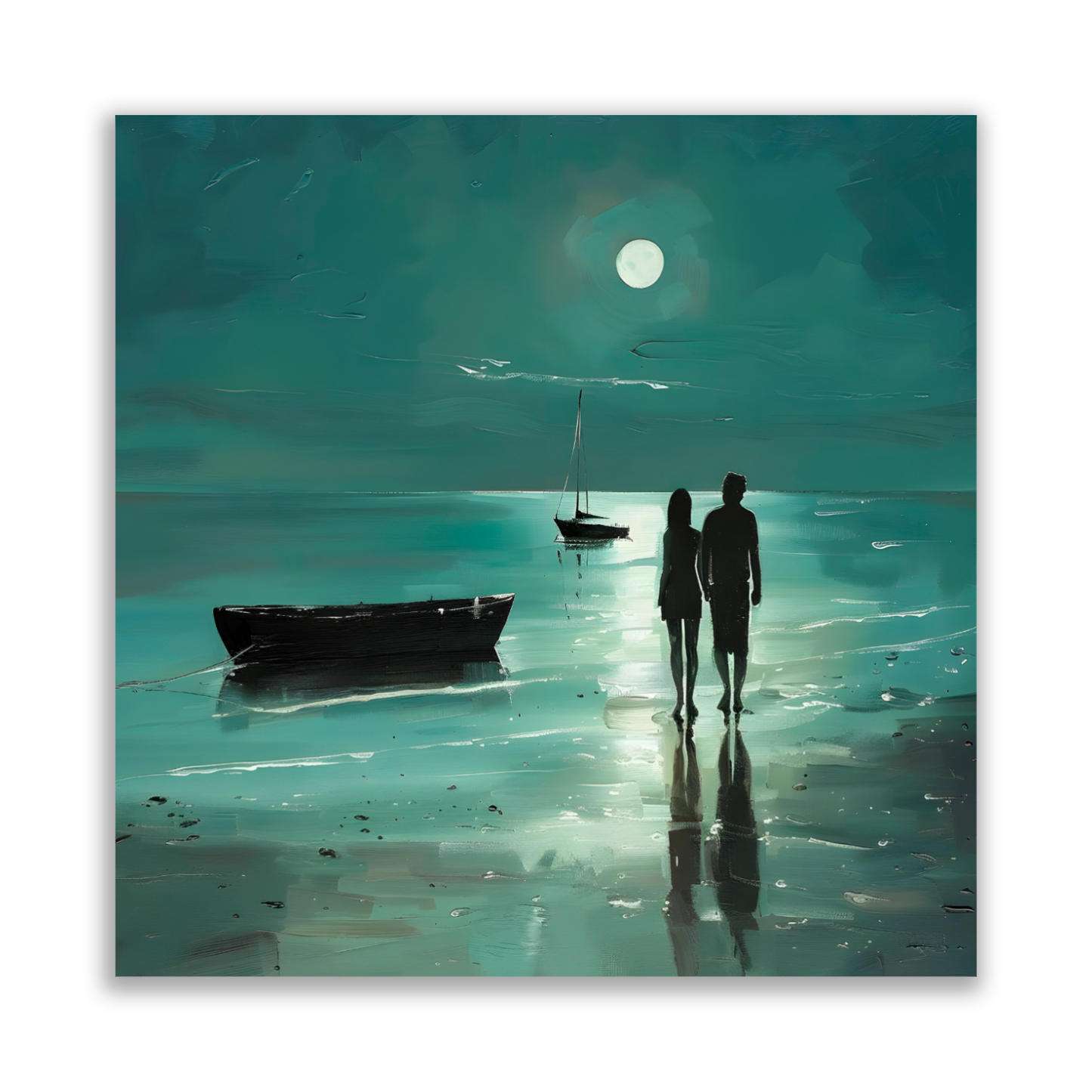 Nocturne's Reflection Premium Square Aluminum Prints