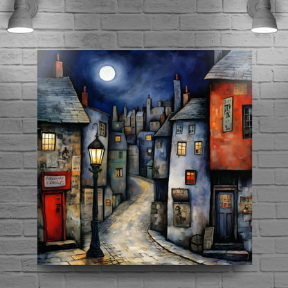 Moonlit Murmurs  Deluxe Box Square Canvas Prints