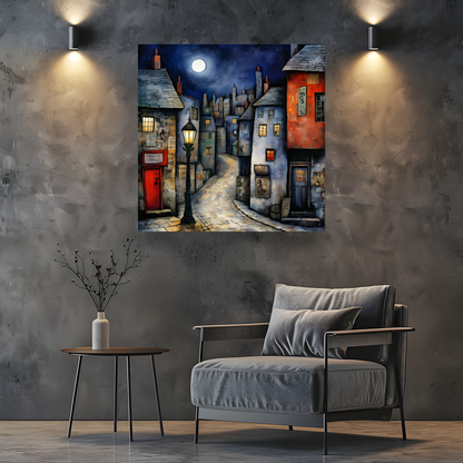 Moonlit Murmurs  Deluxe Box Square Canvas Prints