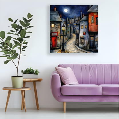 Moonlit Murmurs  Deluxe Box Square Canvas Prints