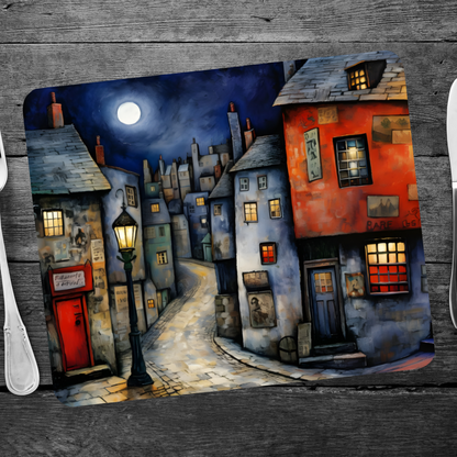 Moonlit Murmurs Wooden Placemat