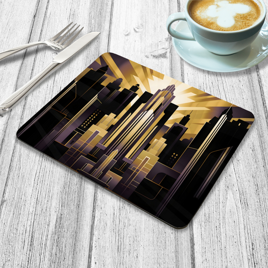 Urban Horizons Art Deco Design 3 Wooden Placemat