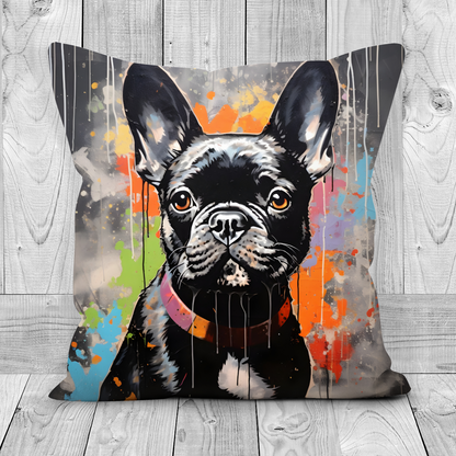 Frenchie Fizz  Hand Made Poly Linen Cushions