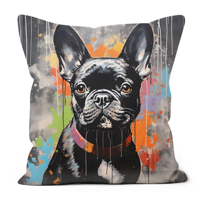 Frenchie Fizz  Hand Made Poly Linen Cushions