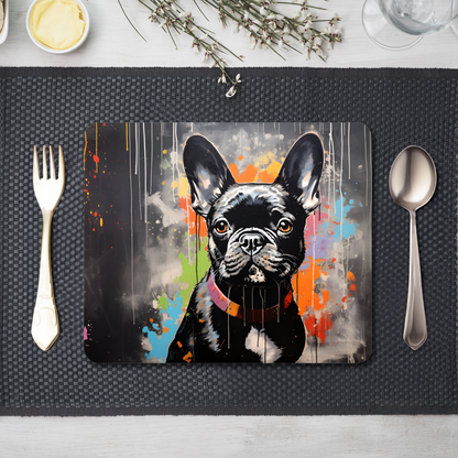 Frenchie Fizz Wooden Placemat