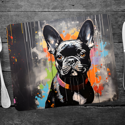 Frenchie Fizz Wooden Placemat