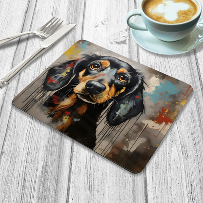 Dachshund Drip Wooden Placemat