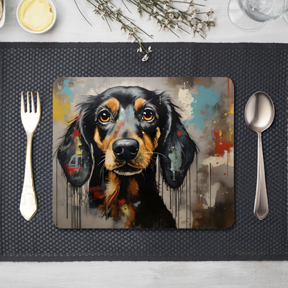 Dachshund Drip Wooden Placemat