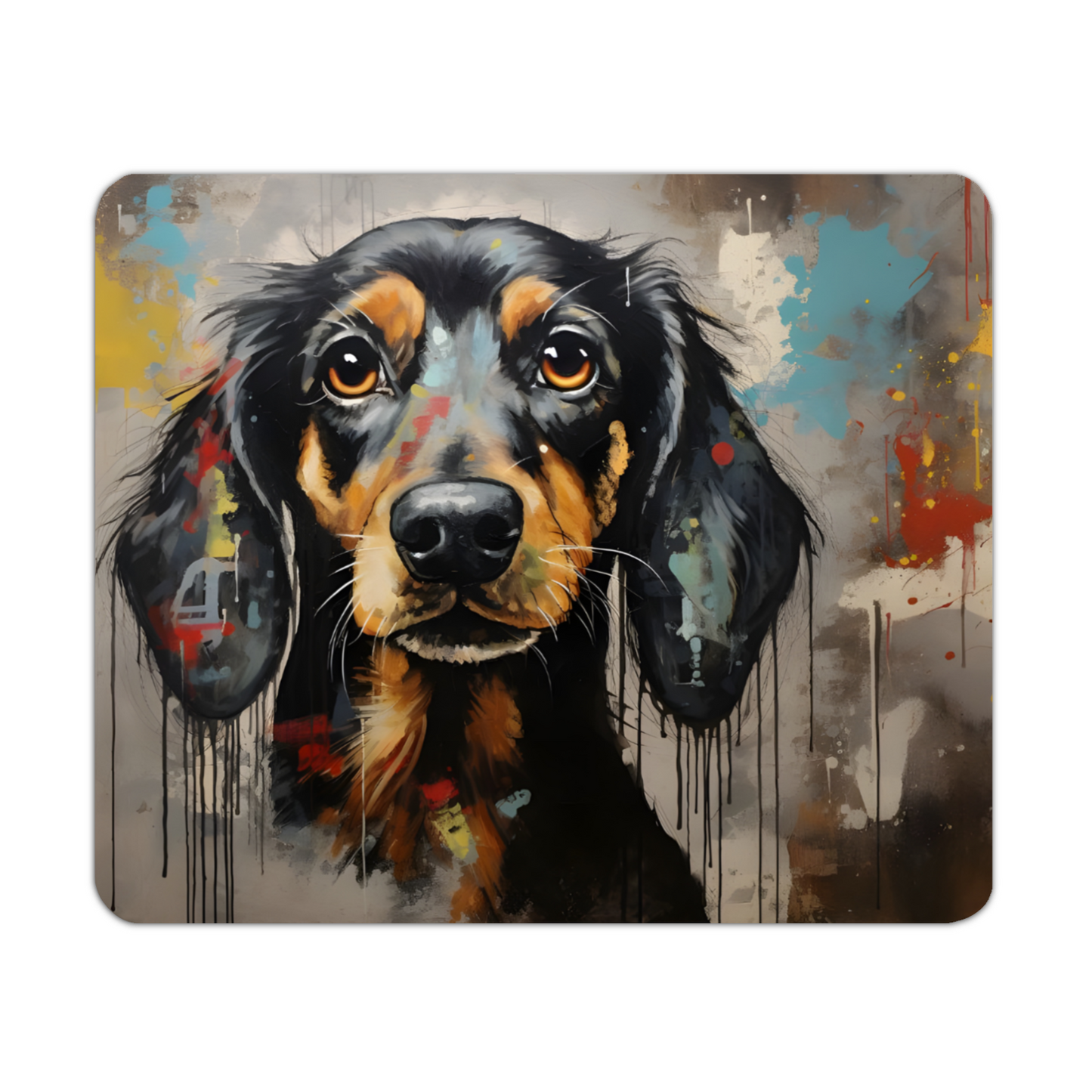 Dachshund Drip Wooden Placemat