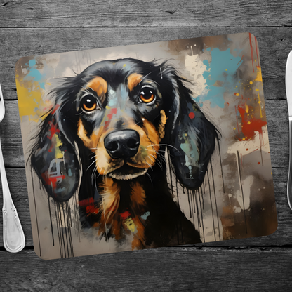 Dachshund Drip Wooden Placemat