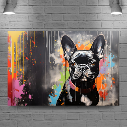 Frenchie Fizz  Deluxe Box Landscape Canvas Prints