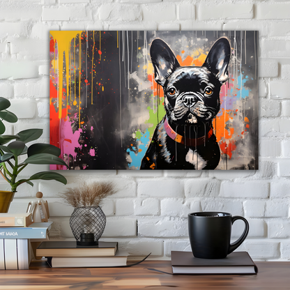 Frenchie Fizz  Deluxe Box Landscape Canvas Prints