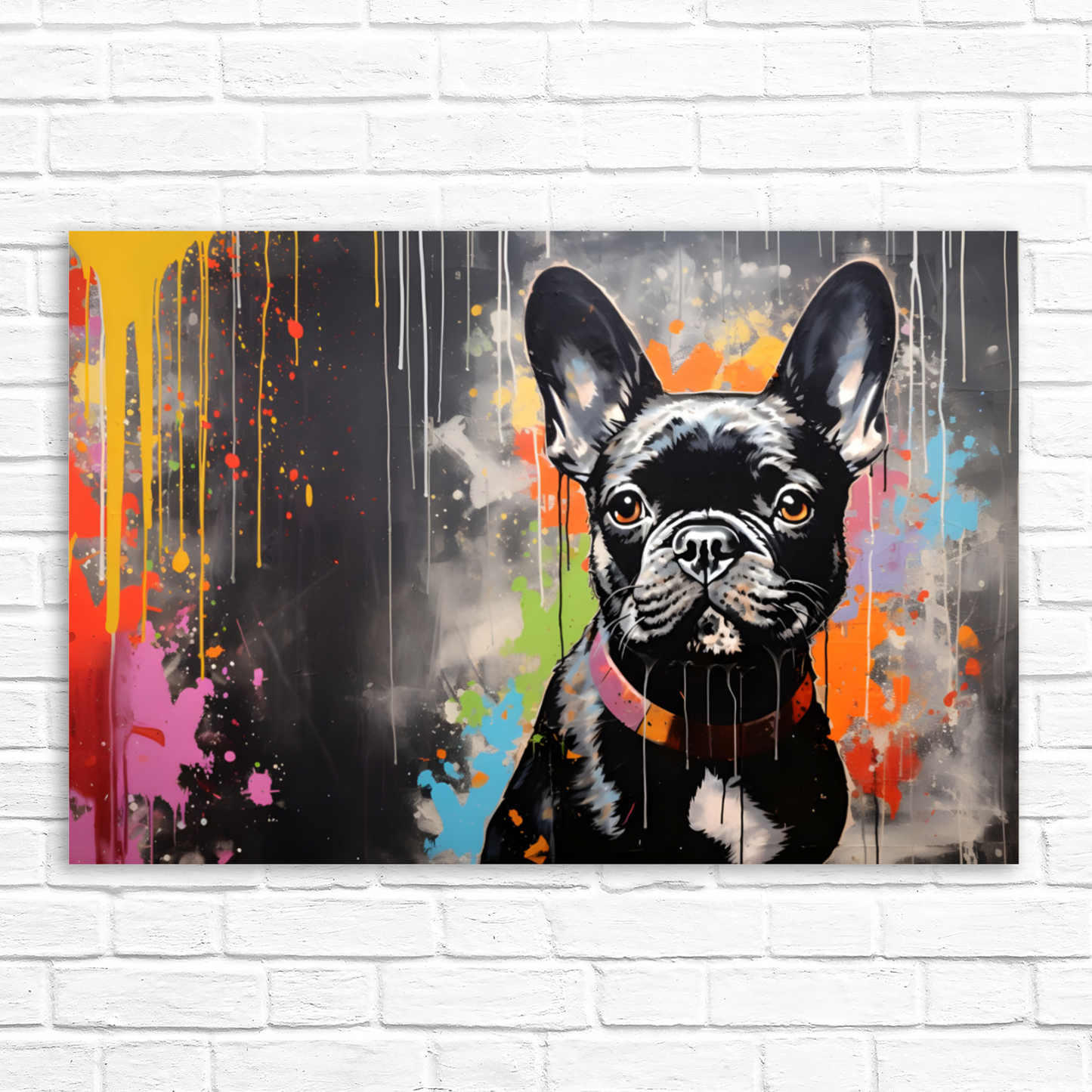 Frenchie Fizz  Deluxe Box Landscape Canvas Prints