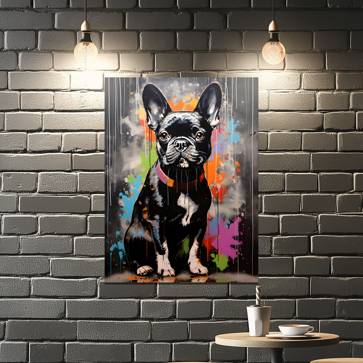 Frenchie Fizz Premium Portrait Aluminum Prints