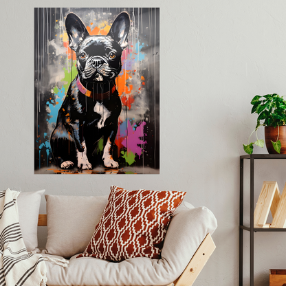 Frenchie Fizz Premium Portrait Aluminum Prints