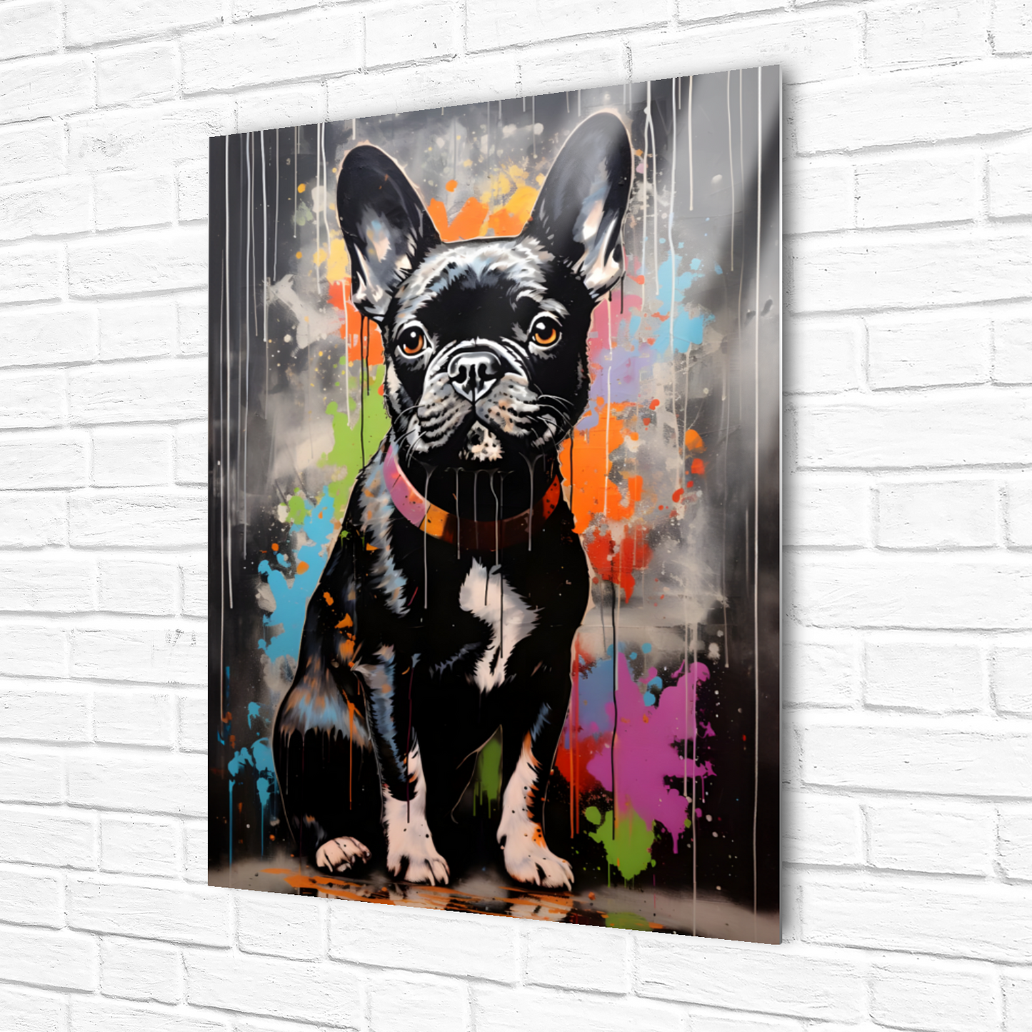 Frenchie Fizz Premium Portrait Aluminum Prints