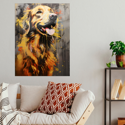 Retriever Radiance Premium Portrait Aluminum Prints