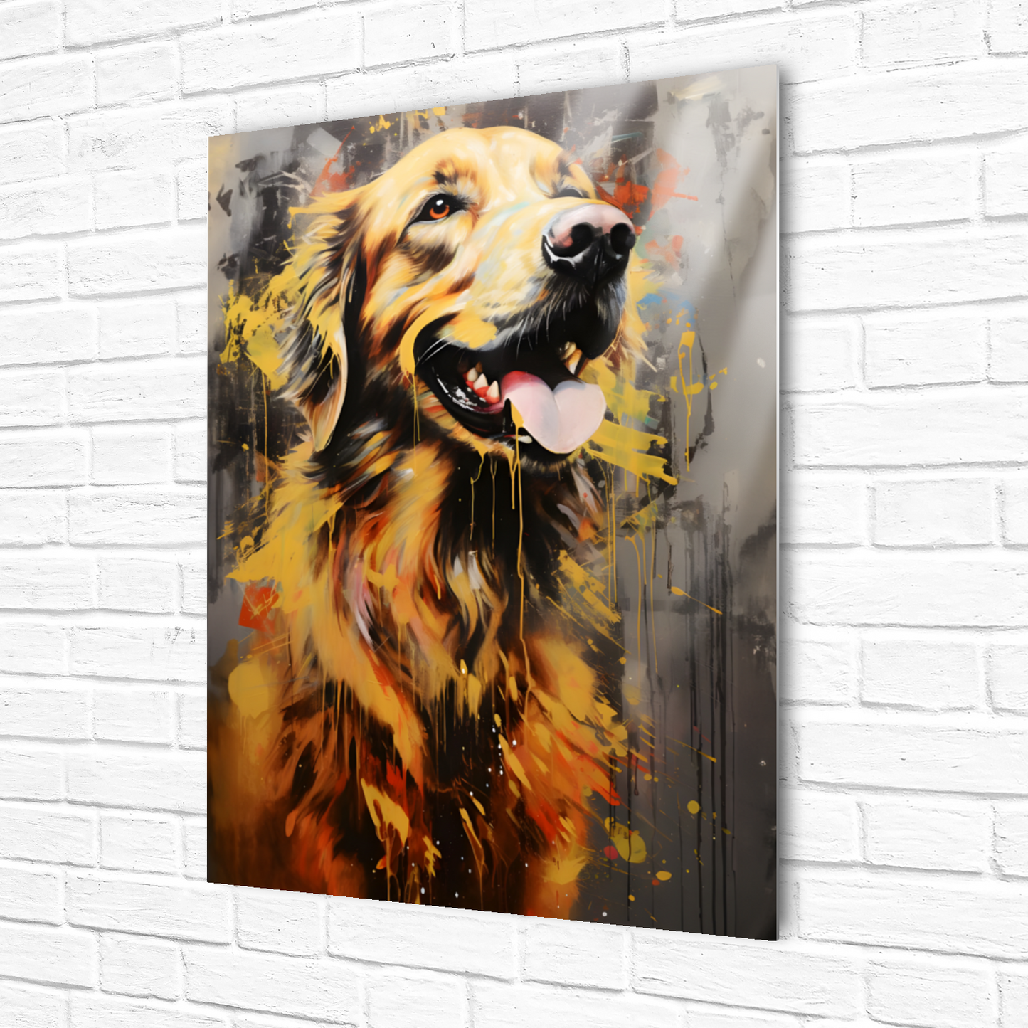 Retriever Radiance Premium Portrait Aluminum Prints