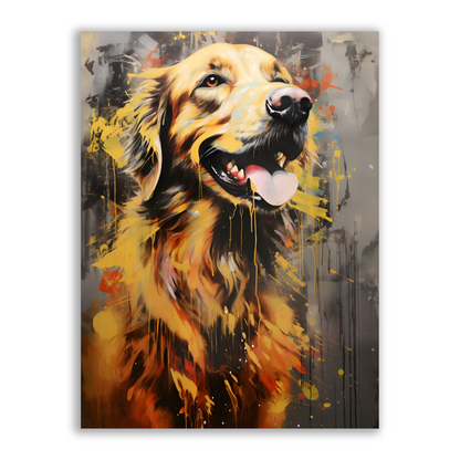 Retriever Radiance Premium Portrait Aluminum Prints