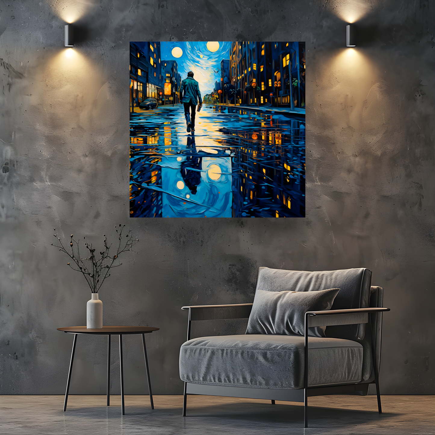 City Walker  Deluxe Box Square Canvas Prints