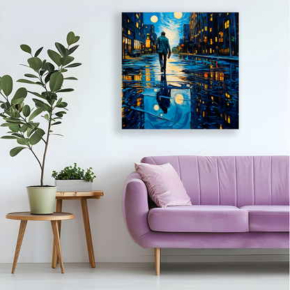 City Walker  Deluxe Box Square Canvas Prints