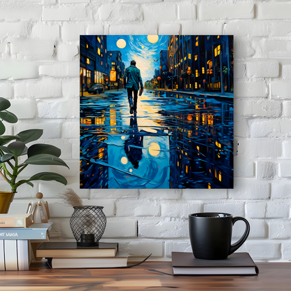 City Walker  Deluxe Box Square Canvas Prints