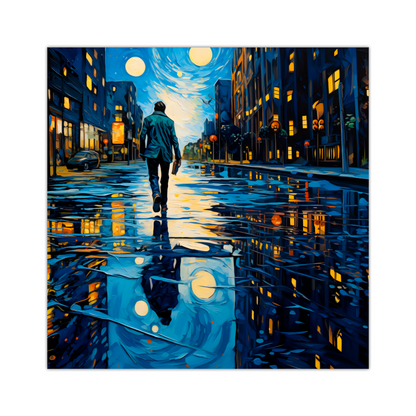 City Walker  Deluxe Box Square Canvas Prints