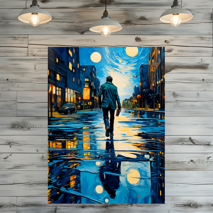 City Walker Premium Portrait Aluminum Prints