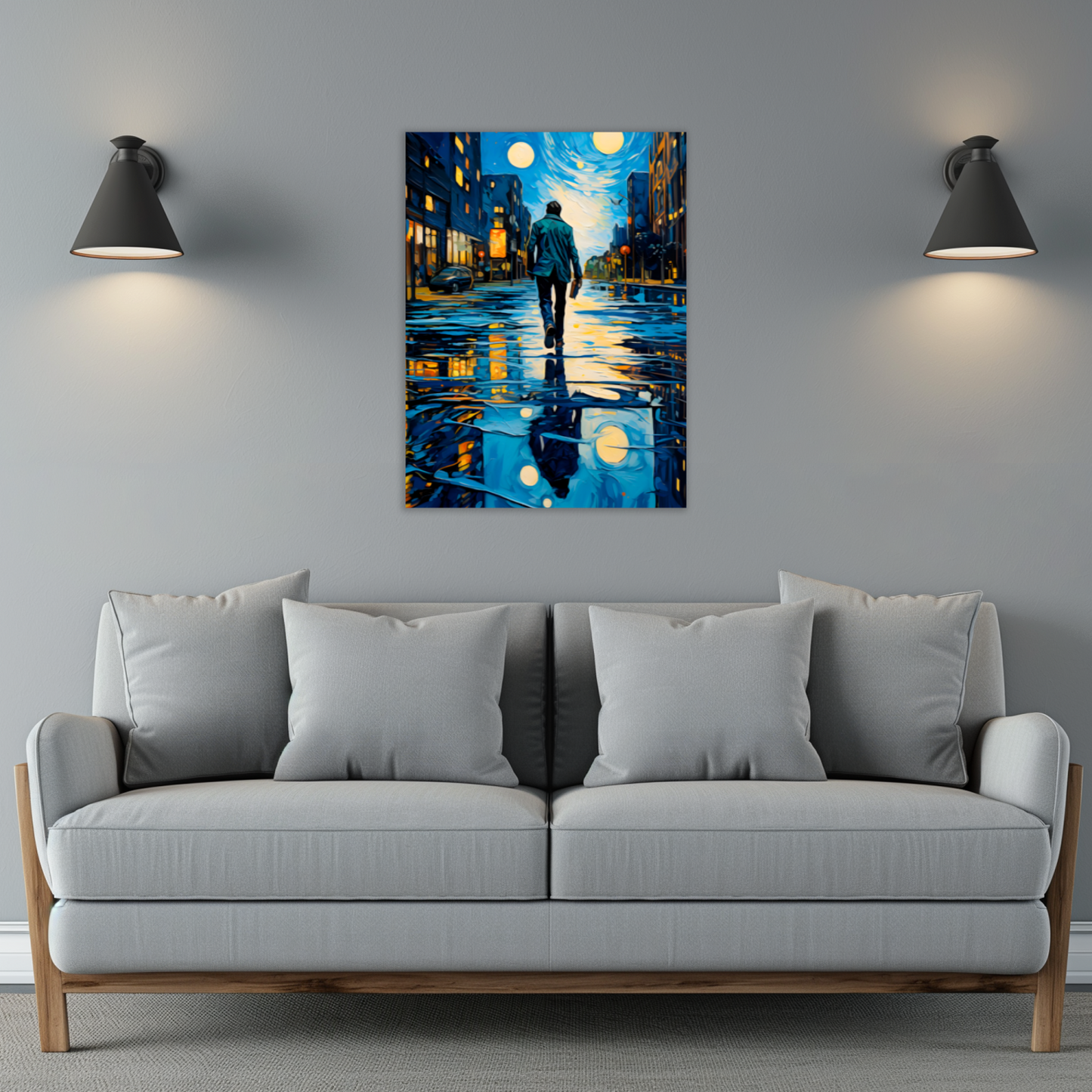 City Walker Premium Portrait Aluminum Prints