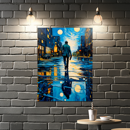 City Walker Premium Portrait Aluminum Prints