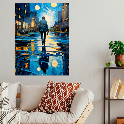 City Walker Premium Portrait Aluminum Prints