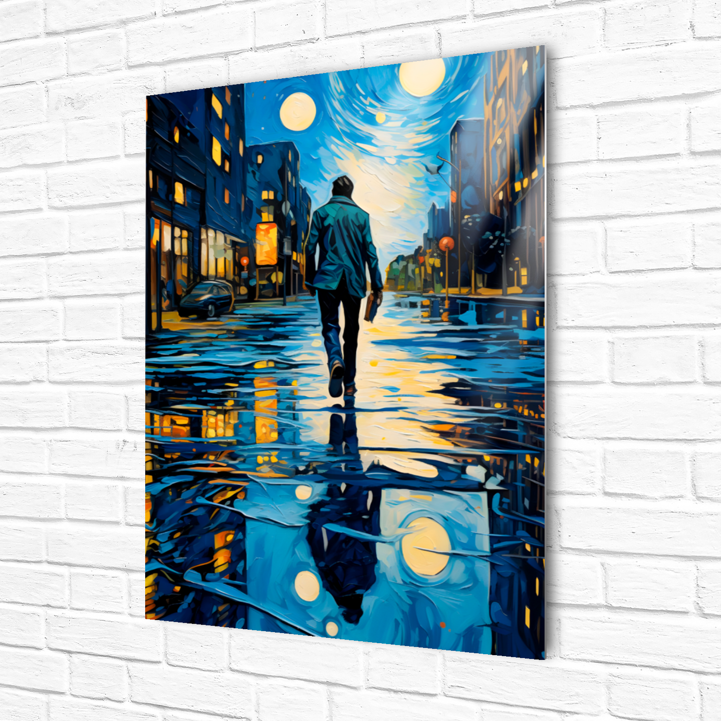 City Walker Premium Portrait Aluminum Prints