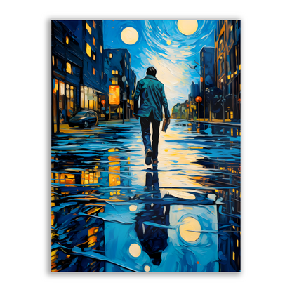 City Walker Premium Portrait Aluminum Prints