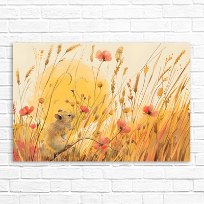 Meadow Mouse  Deluxe Box Landscape Canvas Prints