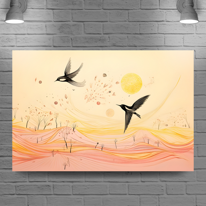 Harmony Of Swifts  Deluxe Box Landscape Canvas Prints