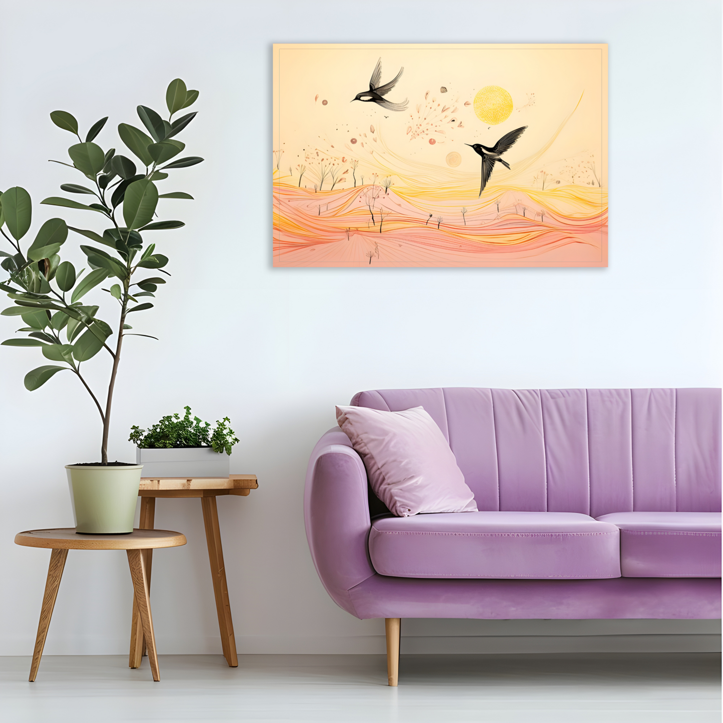 Harmony Of Swifts  Deluxe Box Landscape Canvas Prints